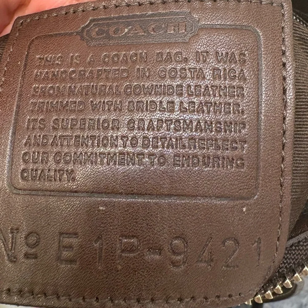 Coach Vintage Brown leather Bonnie’s Legacy 9421 Small Zip Satchel bag RARE